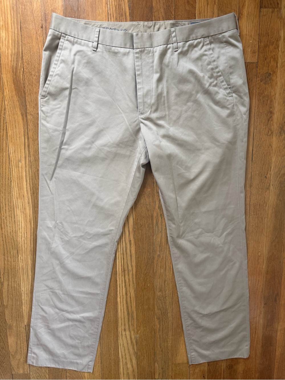 Men’s Bonobos Stretch Weekday Warrior Pants Slim Straight Chinos Tan/Khaki 38x30